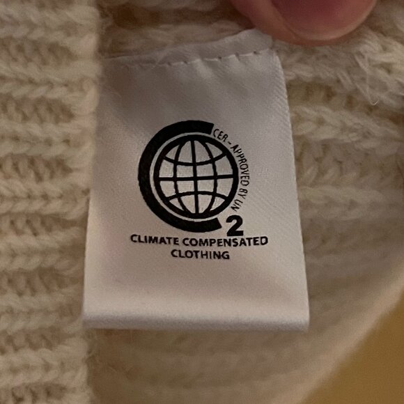 Ganni rib knit wool blend cardigan sweater in cream designer luxury neutral - Picture 13 of 13